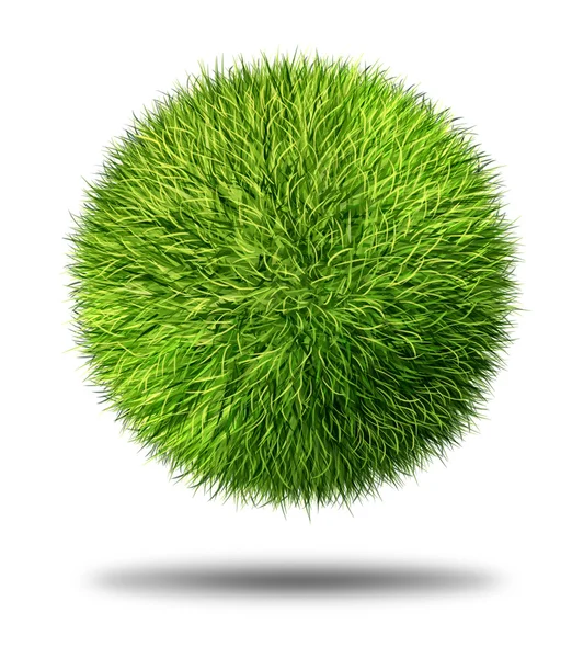 Miljövård gräs boll — Stockfoto