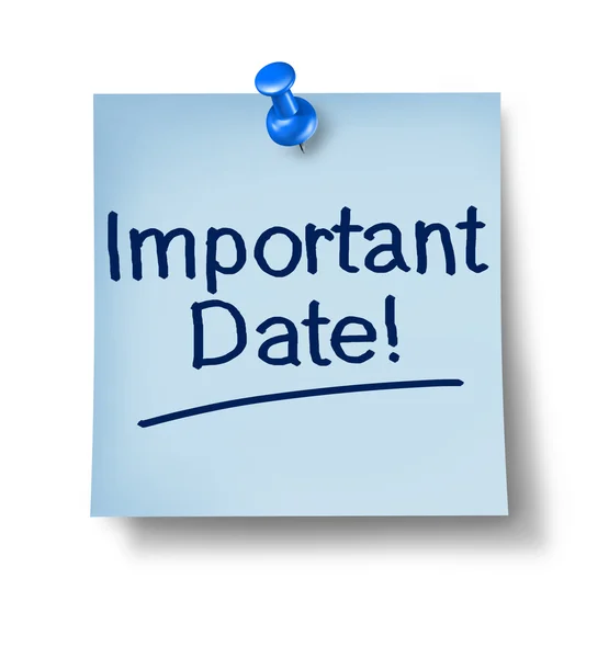 Important Date Office Note — Stockfoto