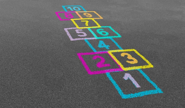 Hopscotch In A School — Stock Photo, Image