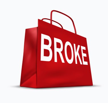 Broke And Financial Problems Symbol clipart