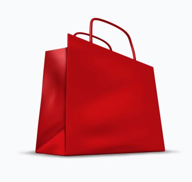 Red Shopping Bag clipart