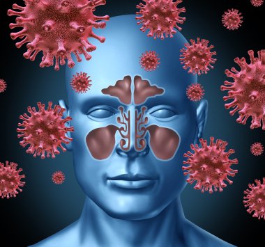 Cold virus infection clipart