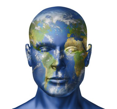 Earth human face clipart