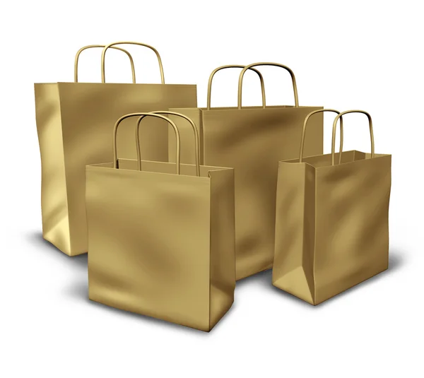 Grupa brązowe torebki papierowe — Zdjęcie stockowe