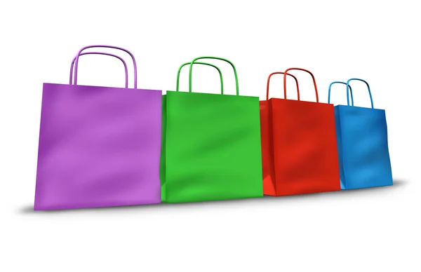 Üst üste alışveriş torbaları — Stok fotoğraf