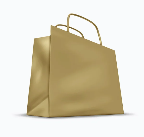Kahverengi kağıt alışveriş çantası — Stok fotoğraf