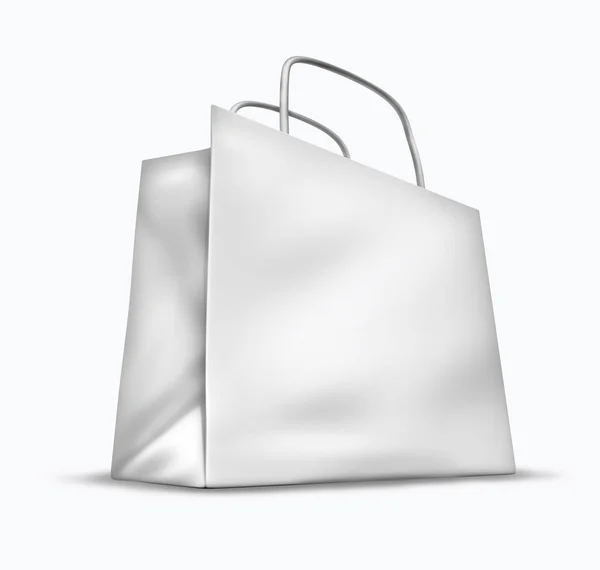 Bianco bianco shopping bag — Foto Stock