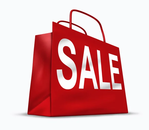 Borsa shopping vendita rossa — Foto Stock