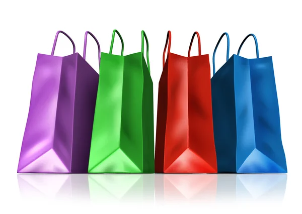 Shopping Bags Front View — Stock Photo, Image