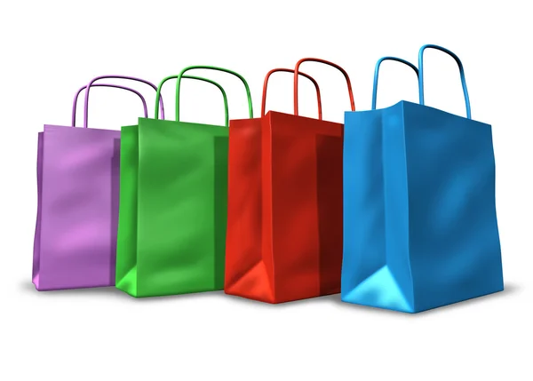 Shopping borse in un gruppo — Foto Stock