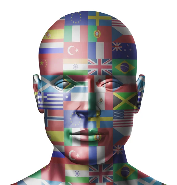 World flags face — Stock Photo, Image