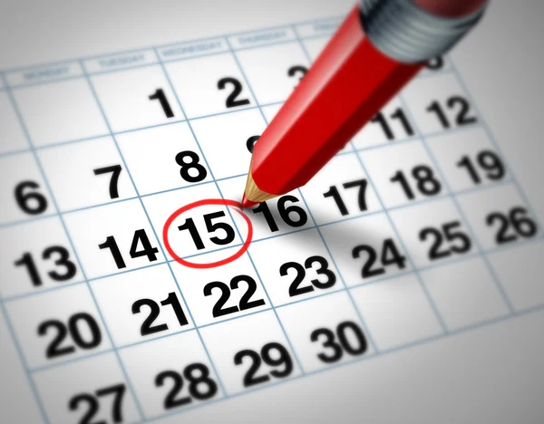 Data do calendário — Fotografia de Stock
