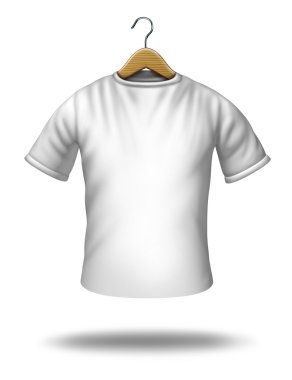 Clothing Hanger On A Blank Shirt clipart