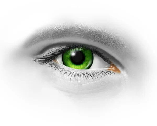 Πράσινο ανθρώπινο μάτι — Φωτογραφία Αρχείου
