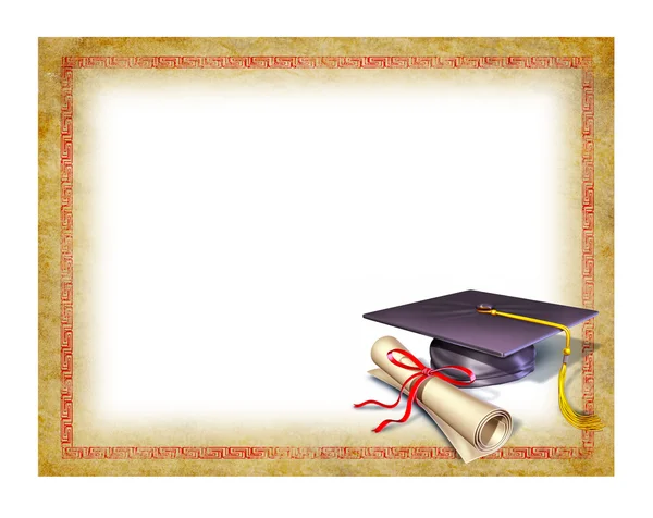 Diploma en blanco de graduación — Foto de Stock