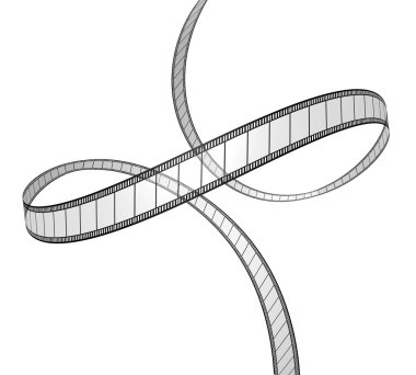 Film in dynamic perspective clipart