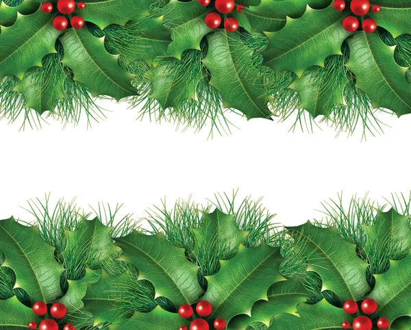 Groene pijnbomen Kerstmis achtergrondafbeelding — Stockfoto