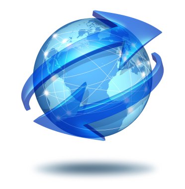 Global communications concept clipart