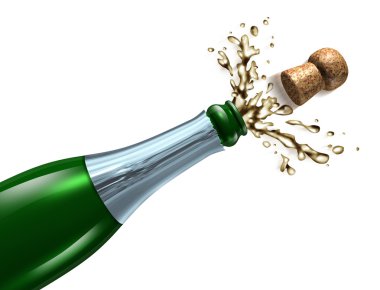 Popping the Cork clipart