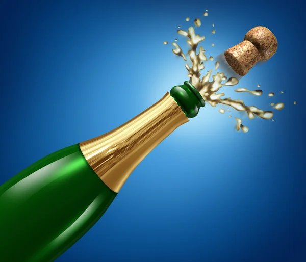 Champagne firande — Stockfoto
