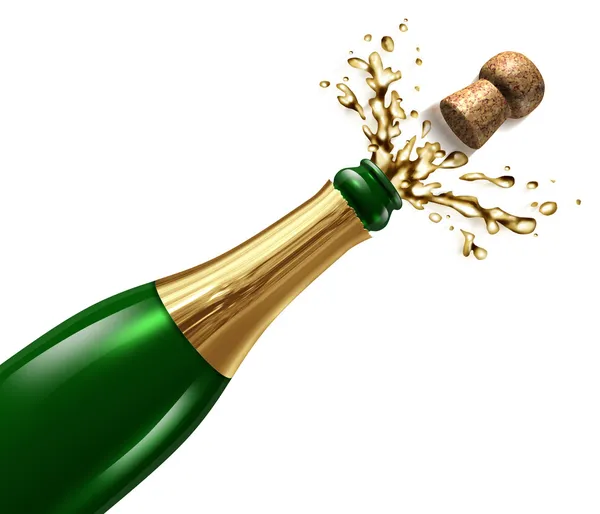 Şampanya ile splash — Stok fotoğraf