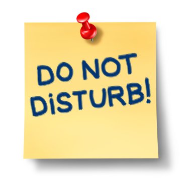 Do Not Disturb Note clipart