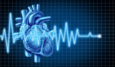 Heart and EKG ECG Graph