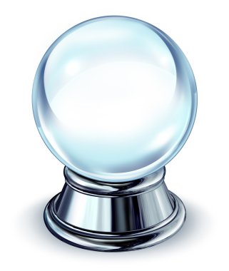 Crystal Ball With Metal Base clipart