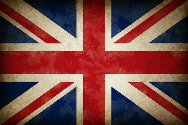 Stará grunge vlajka Velké Británie — Stock fotografie