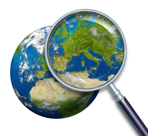 Planet Erde konzentriert sich auf Europa — Stockfoto