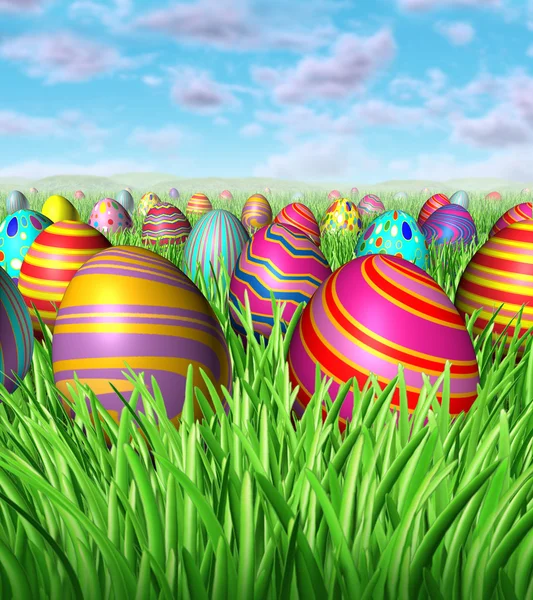 Easter Egg Hunt Stock Picture