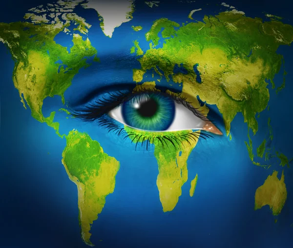 Планета Земля глазами человека — стоковое фото