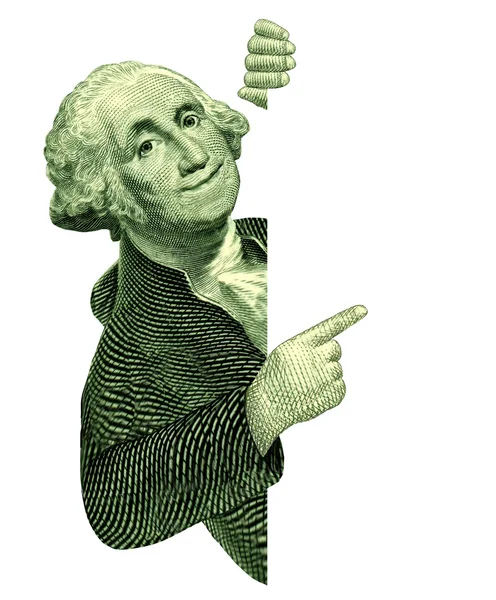 George Washington With a Blank Sign — Stock Photo, Image