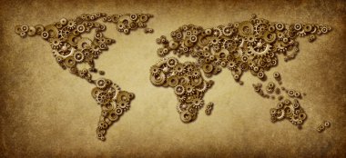 International Economy Old Map clipart