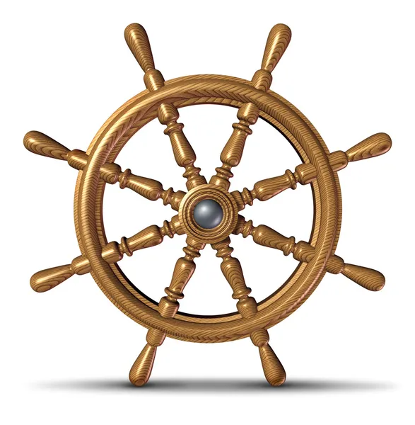 Boat Steering Wheel — Stock Photo, Image