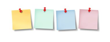 Blank Office Sticky Notes Design clipart