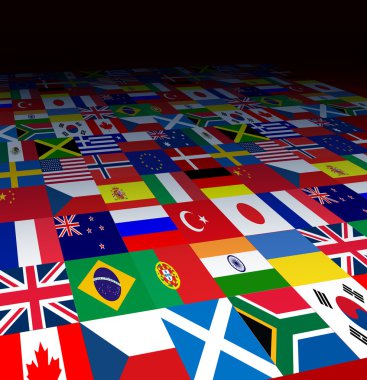 World Flags Background clipart