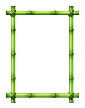 Green Bamboo Frame clipart