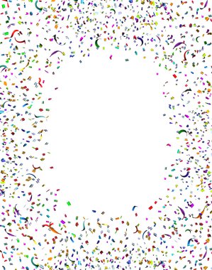 Celebration Confetti Frame clipart