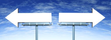 Blank Directional Options signs clipart