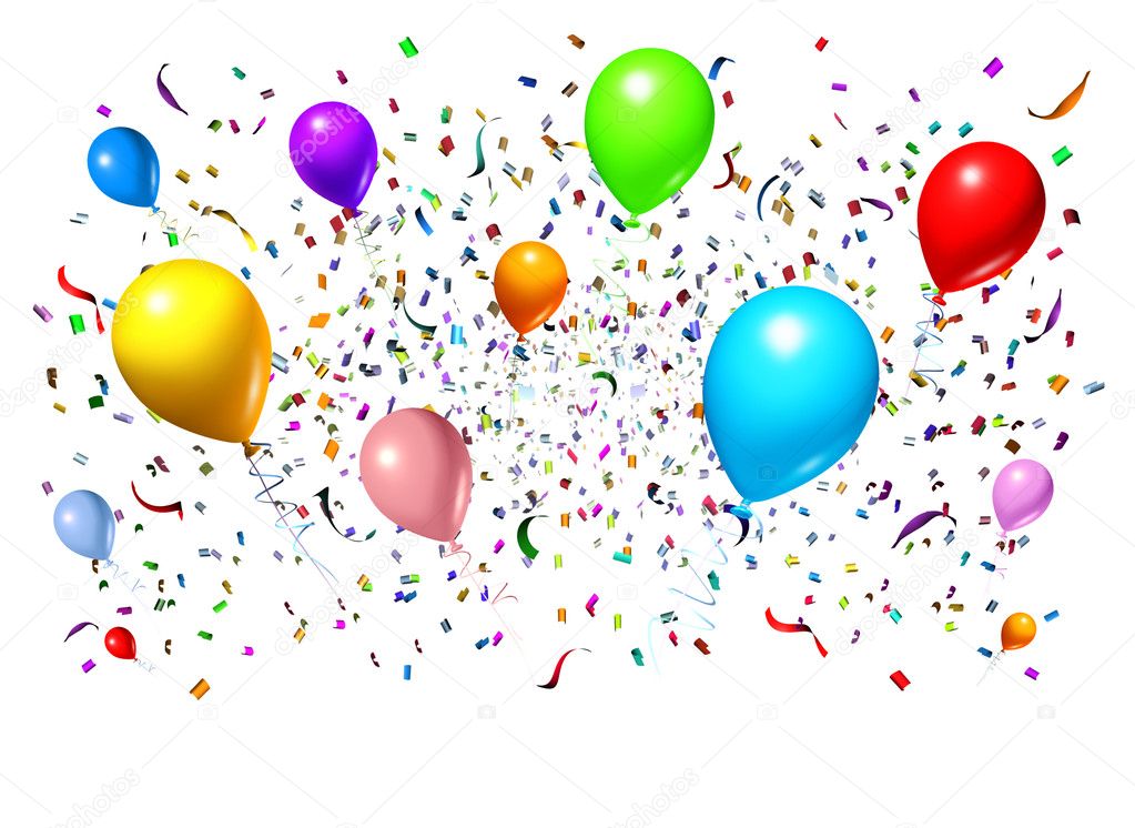 Celebrating With Party Balloons Stock Photo by ©lightsource 9903656