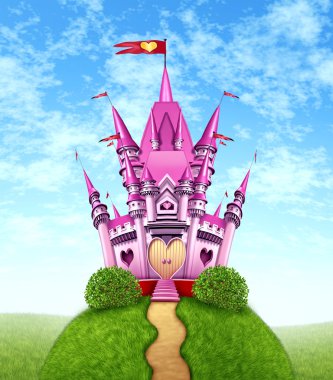 Magical Pink Castle clipart