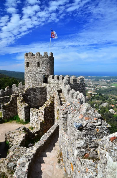 Slott av morerna, sintra, portugal landmark — Stockfoto