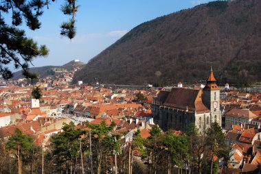 Ortaçağ şehri brasov, Transilvanya, Romanya