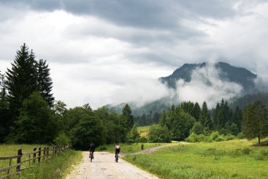 Carpathian mountains landscape clipart