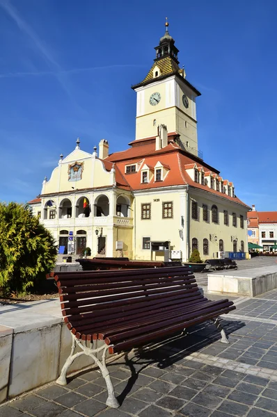 Raad plein van brasov, in Transsylvanië, Roemenië — Stockfoto