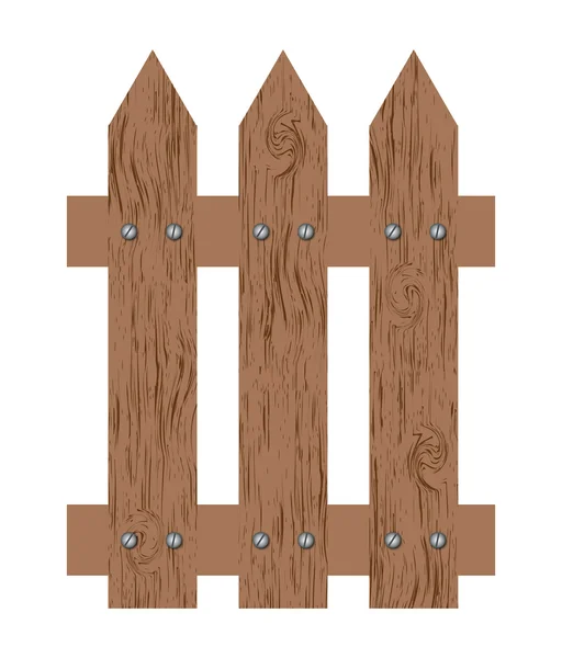 Wooden fence vector — Stock Vector