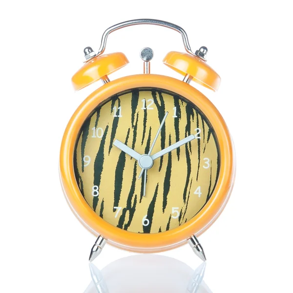 Antique clock tiger coloring. On a white background. — Stock Photo, Image
