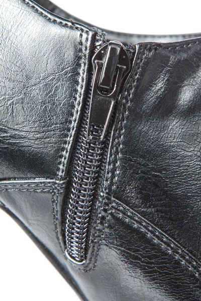 Buckle on the leather shoes. Closeup. — Stock Photo, Image
