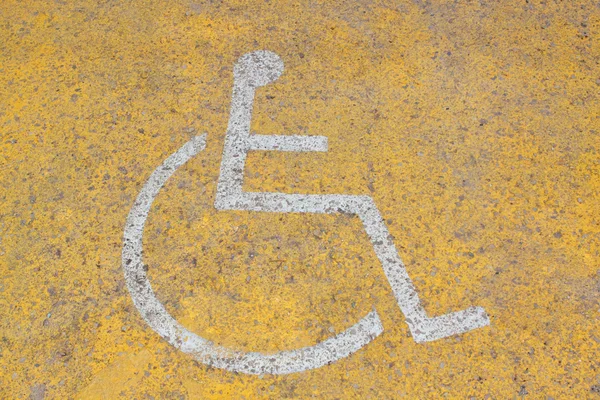stock image Parking sign for disable on the road